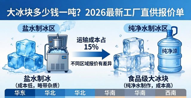 大冰块多少钱一吨?2026最新工厂直供报价单